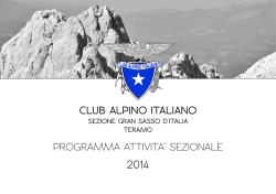 programma sezionale 2014