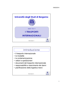 Trasporti 2014 - Università degli studi di Bergamo