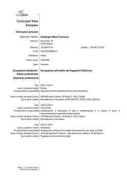 Curriculum Vitae - Distretto Tecnologico Sicilia Micro e Nano Sistemi