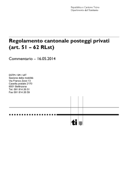 Regolamento cantonale posteggi privati (art. 51 – 62 RLst)