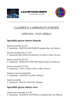classifiche europeo 2014 Veneto e Lombardia