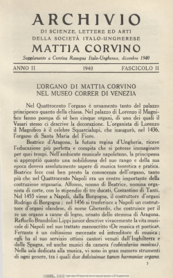 Corvina - n.s. Anno 3. No. 12. (Dicembre 1940.)