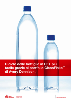 Riciclo delle bottiglie in PET più facile grazie al portfolio CleanFlake