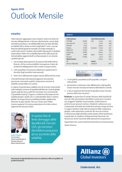 Outlook Mensile - Allianz Global Investors