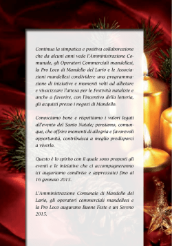 libretto natale insieme1 2014 - Comune di Mandello del Lario