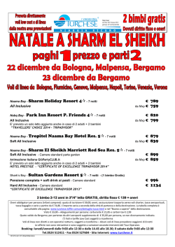 Naama Bay - Sharm Holiday Resort 4- 7 notti