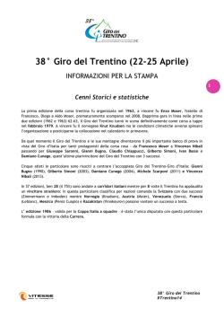 Le altre informazioni sul Giro del Trentino 2014