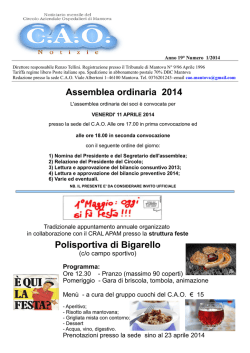 Assemblea ordinaria 2014 Polisportiva di Bigarello