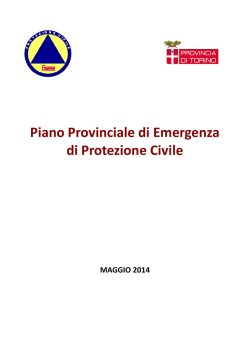 Piano Provinciale di Emergenza - Coordinamento Provinciale di