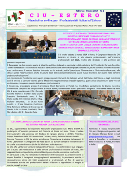 27.03.2014 News Letter CIU - Delgazioni Estero Febbraio