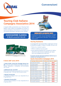 Convenzioni Touring Club Italiano Campagna Associativa