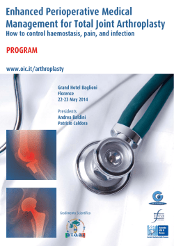 Programma Artroprotesi 2014