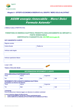 Scarica il contratto Agsm Energia rinnovabile per aziende