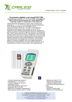 Termometro digitale a vari canali PCE-T390