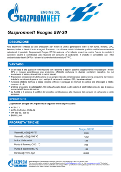 Gazpromneft Ecogas 5W-30 - Gazpromneft Lubricants Italia SpA
