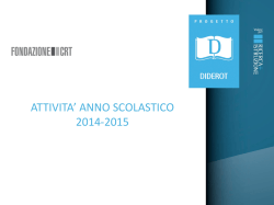 Diderot - Presentazione attività 2014-2015