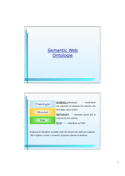 Semantic Web Ontologie - Dipartimento di Informatica