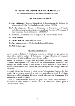 Avviso completo - Cooperazione Italiana allo Sviluppo