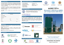 BioMAc 2014 Bioreattori a Membrane (MBR)