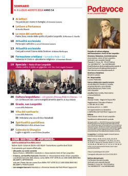 Portavoce - N. 6 - 2014 - santuario di san leopoldo