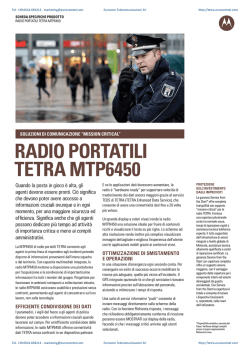 RADIO PORTATILI TETRA MTP6450