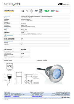 SCHEDA TECNICA Codice 252/RGB Incasso LED