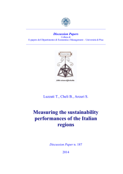 Measuring the sustainability performances of the Italian regions