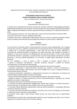Regolamento didattico EBF - Università degli Studi di Messina