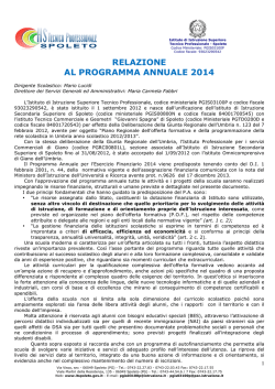 Relazione Programma Annuale 2014 - IIS Tecnico