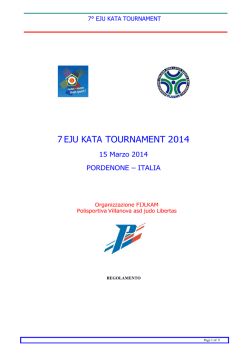 ITA regolamento 7 EJU KATA TOURNAMENT 2014