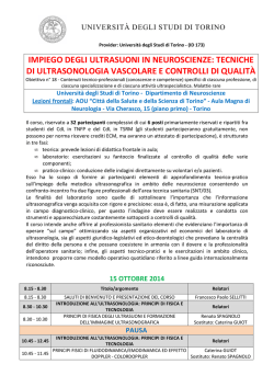 programma_sellitti ultrasuoni - Università degli Studi di Torino
