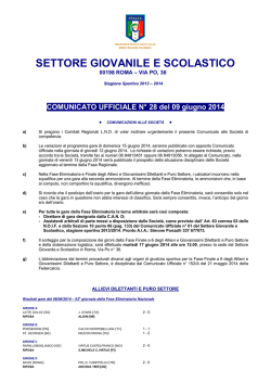 C.U. N. 28 del 09/06/2014 SGS Dilettanti