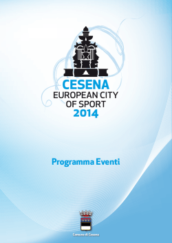 brochure copia - Cesena città Europea dello sport 2014
