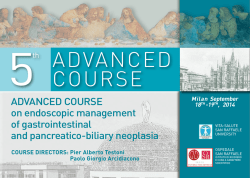 ADVANCED COURSE on endoscopic management of