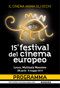 PROGRAMMA - Festival del Cinema Europeo