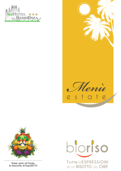 menu estate 2014 - Hotel La Residenza