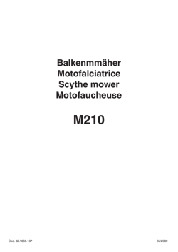 Balkenmmäher Motofalciatrice Scythe mower