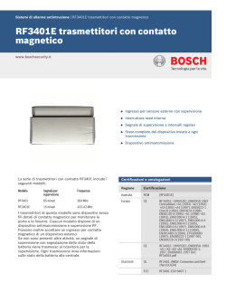 RF3401E trasmettitori con contatto magnetico