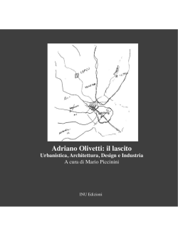 Adriano Olivetti: il lascito (copertina ed indice)