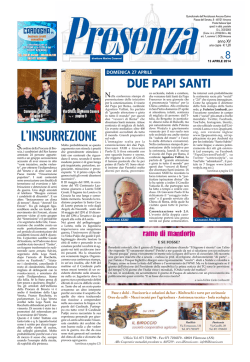 Presenza n. 8 del 13/4/2014 - Arcidiocesi di Ancona