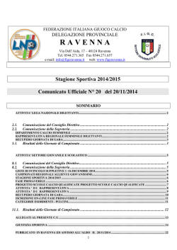 C.U. N. 20... - FIGC Ravenna