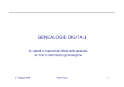 Genealogie digitali - Dipartimento di Fisica