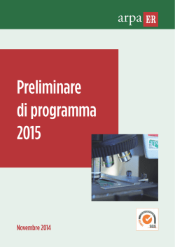Preliminare di programma 2015