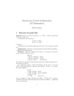 Esercizi per il Corso di Informatica (LT Matematica)