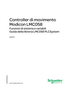 Controller di movimento Modicon LMC058 - Funzioni di