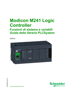 Modicon M241 Logic Controller - Funzioni di sistema e