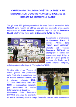 francesco blasi campione italiano cadetti 2014