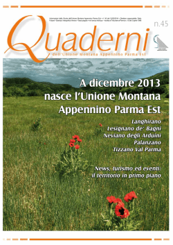 Quaderni n. 1 - Unione Montana Appennino Parma Est
