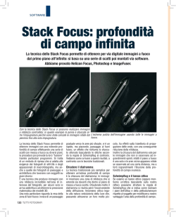 Stack Focus: profondità di campo infinita - Fotoclub Ombriano
