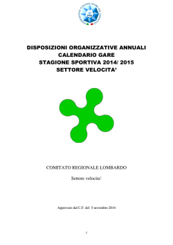 Normative Velocità CRL 2014-2015 - Federazione Italiana Sport del